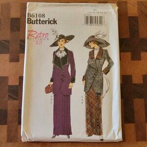 Butterick 6108 - Uncut - 1912 Vintage Reproduction - Sizes 14-22